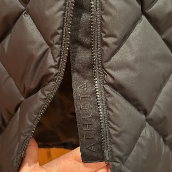 NWT! 🖤 Athleta Boulevard Down Duster Coat, Black, Size S - Picture 7 of 11